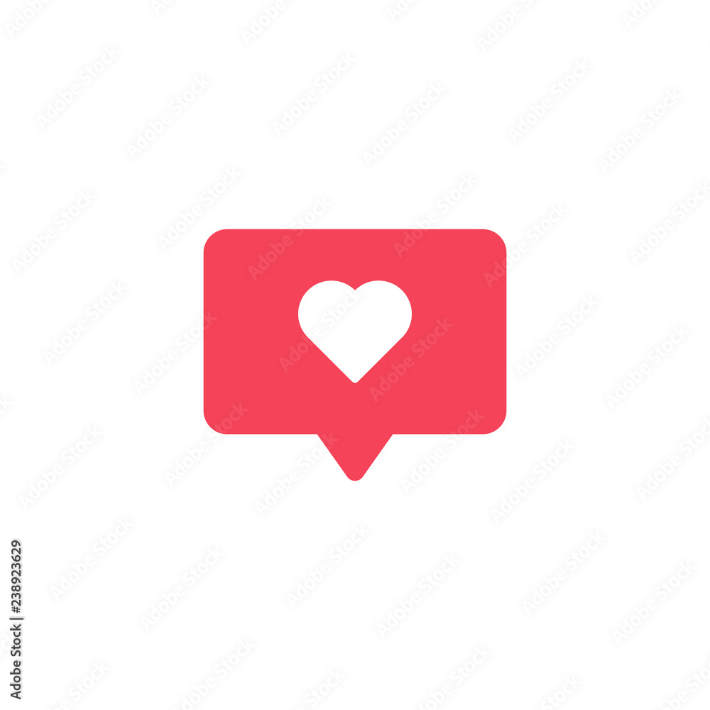 Like icon. Vector icon. Social media like sign. Notification bubble. Element for design interface mobile app or website. UI button Like icon. Vector icon. Social media like sign. Notification bubble. Element for design interface mobile app or website. UI button