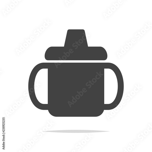 Baby sippy cup icon vector isolated