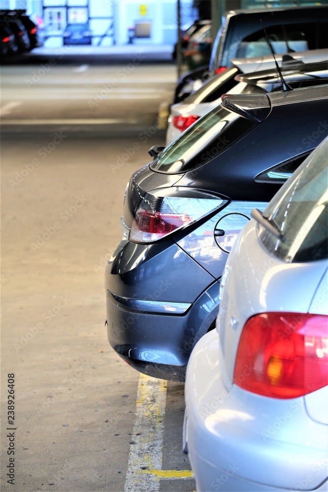 An Image of a parking of a car
