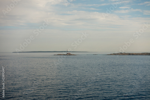The island of ibiza seen from the sea