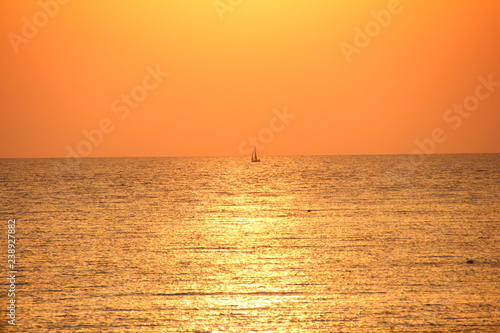 sunset sailboat