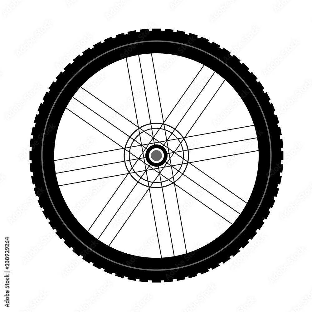BTT bike wheel illustration