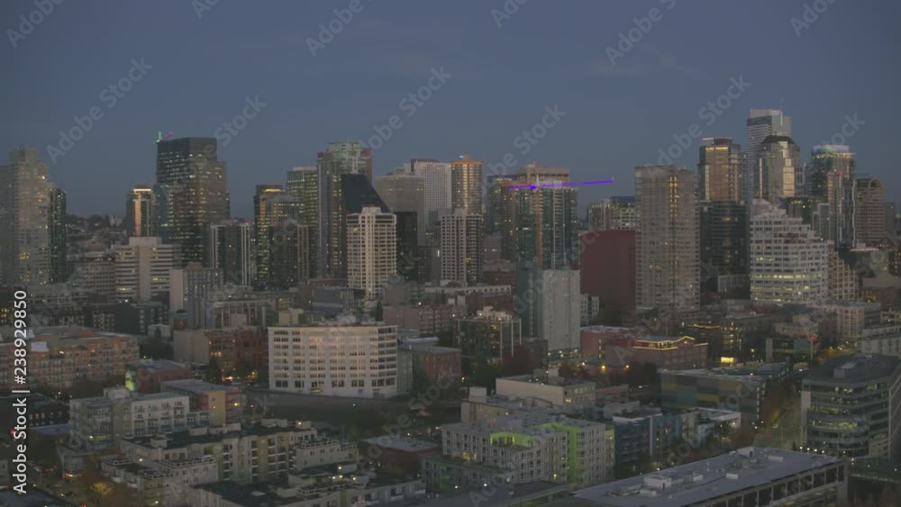 Aerial View of Seattle City Washington and Space Needle Aerial View of Seattle City Washington and Space Needle