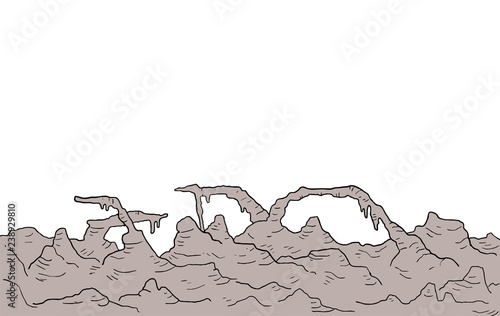 imaginative bizarred rock zone illustration