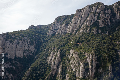 Montserrat  a mountain formation in Catalonia  Spain
