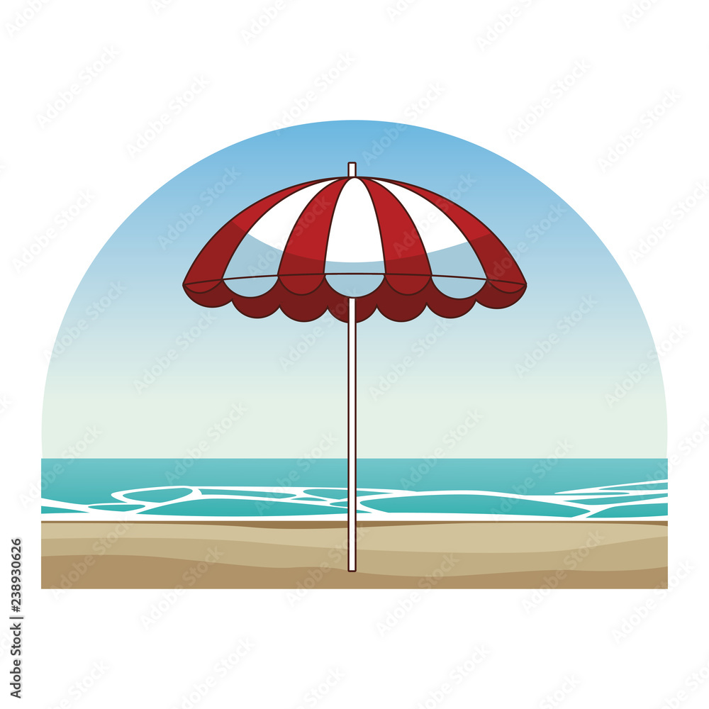 beach striped umbrella