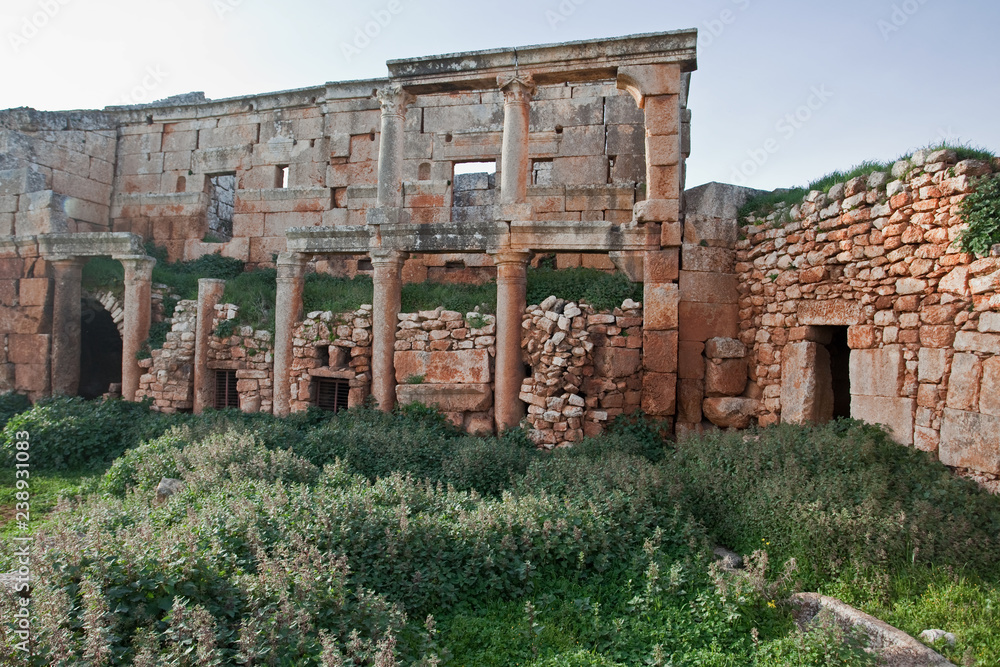 Dead city of Serjilla. Ruins of a house. Syria