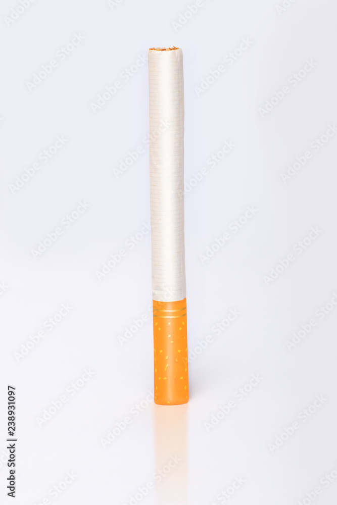 Cigarette in front of white background Cigarette in front of white background