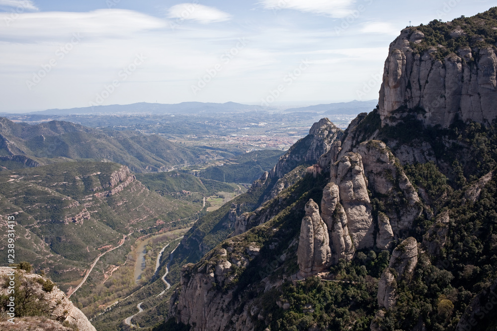 Fototapeta premium Montserrat, a mountain formation in Catalonia, Spain