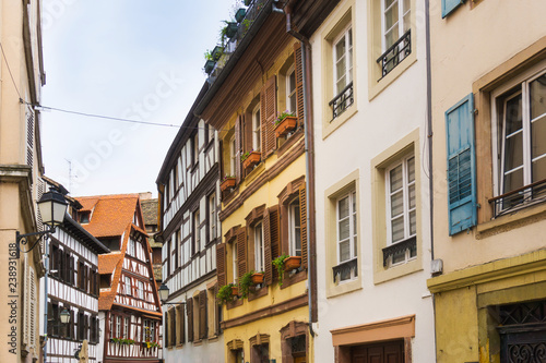 Beautiful view of ancient buildings at Strasbourg  Alsace  France