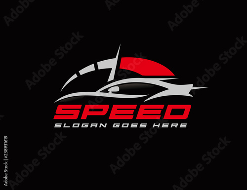 Speed car logo template