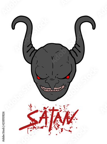 terror satanic head