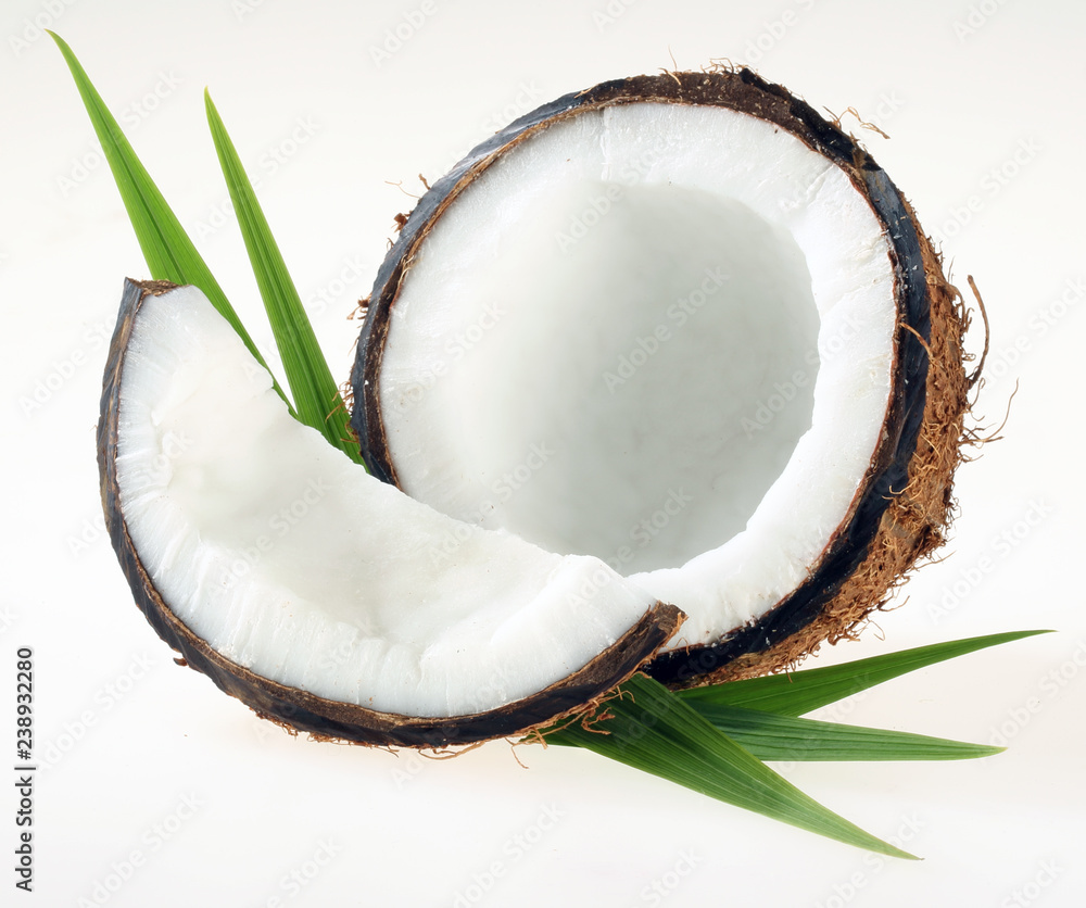 COCONUT ON WHITE CLOSE UP FOOD IMAGE COCONUT ON WHITE CLOSE UP FOOD IMAGE