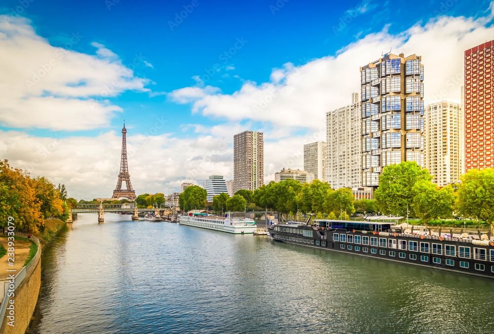 Fototapeta premium eiffel tour and from Trocadero, Paris