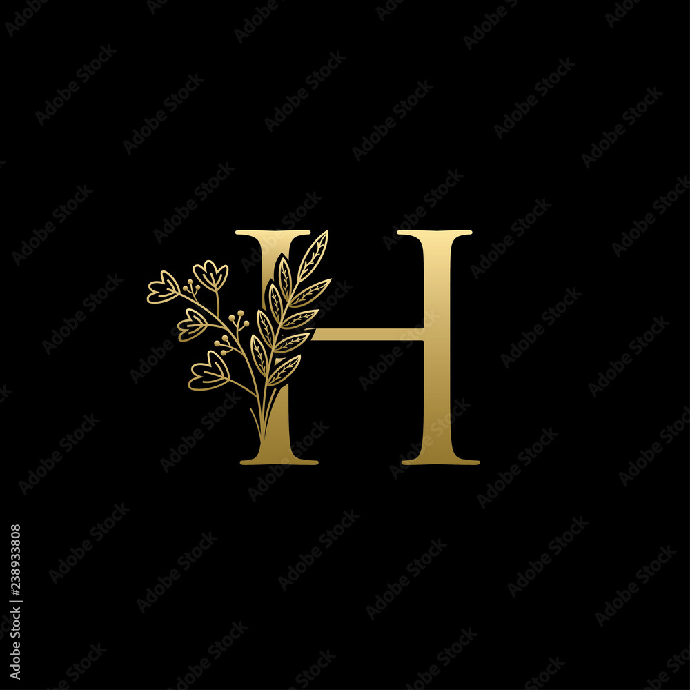 Golden H Letter Logo Golden H Letter Logo