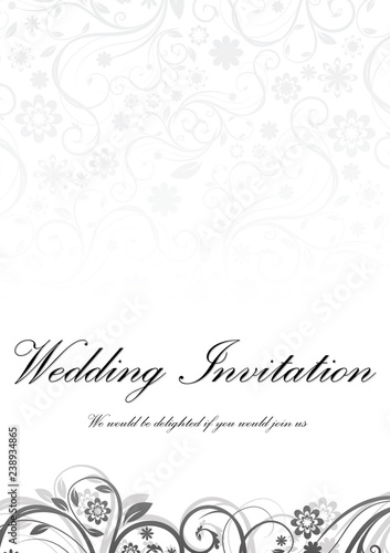 Wedding invitation or card with vector and illustration.