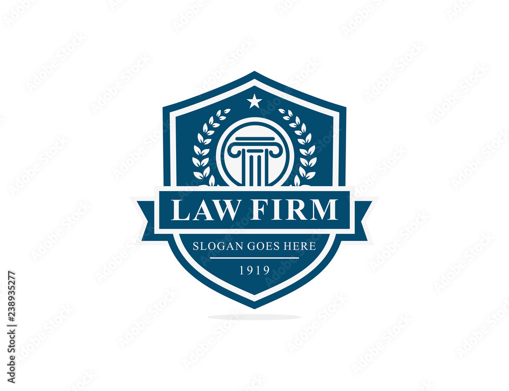 Obraz premium Law firm logo template