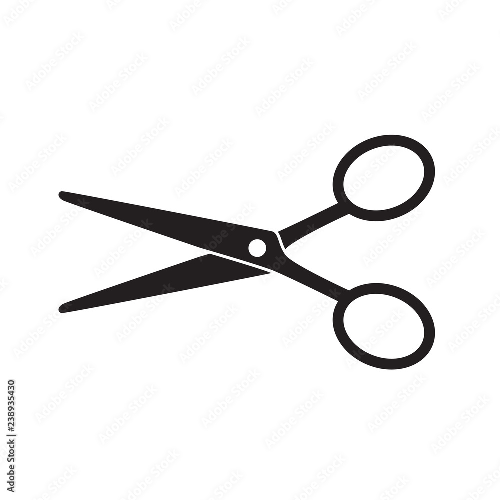 black scissors icon- vector illustration black scissors icon- vector illustration