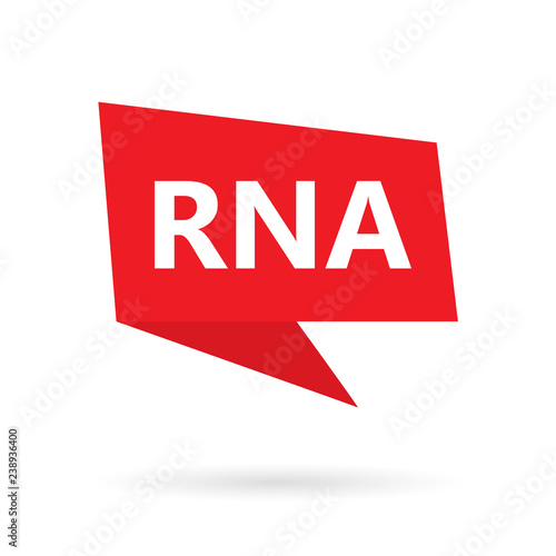 RNA (Ribonucleic Acid) acronym on a speach bubble- vector illustration