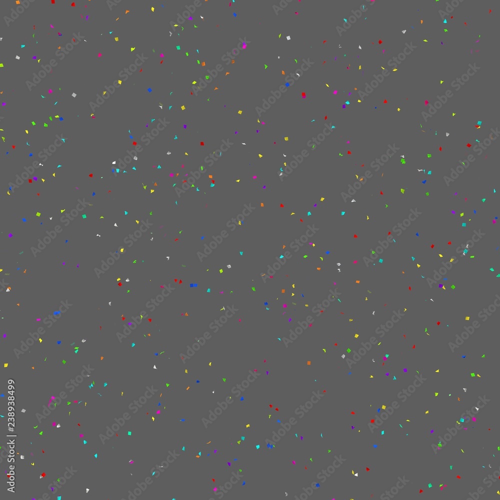 Fototapeta premium Seamless confetti texture on gray isolated background