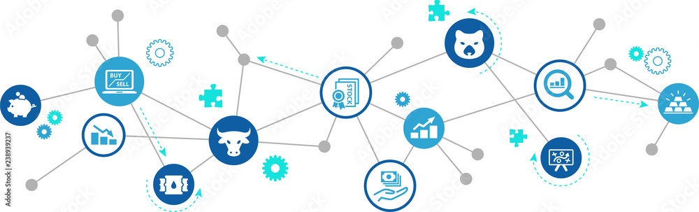 stock exchange concept: trading / wall street / stock market – vector illustration stock exchange concept: trading / wall street / stock market – vector illustration