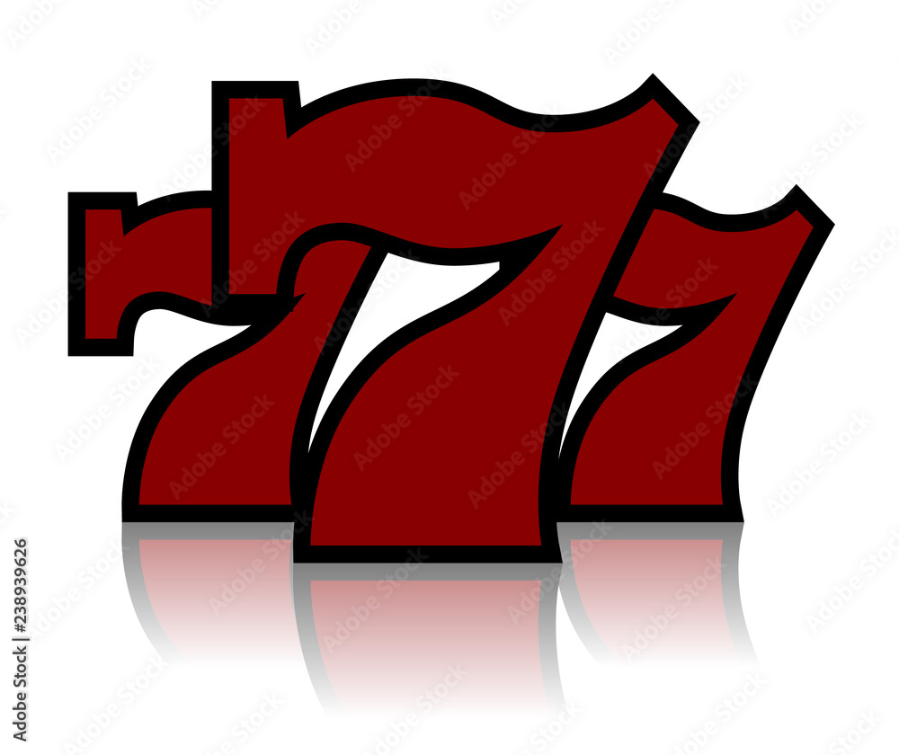 Triple Lucky Sevens vector illustration Triple Lucky Sevens vector illustration