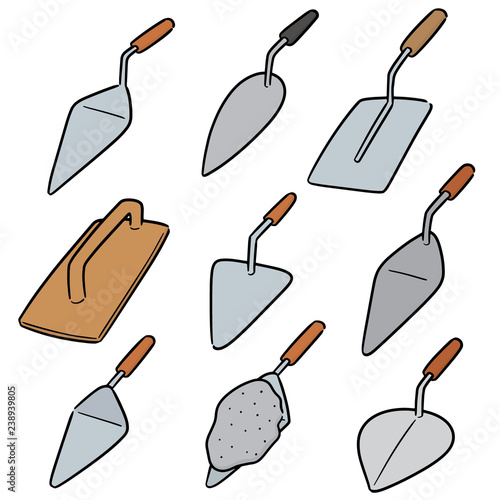 vector set of trowel
