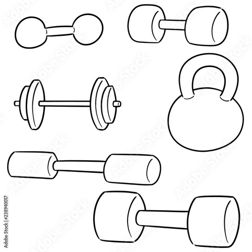 vector set of dumbbell