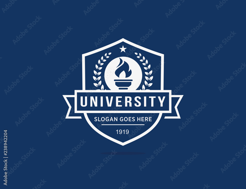 University college school logo template University college school logo template