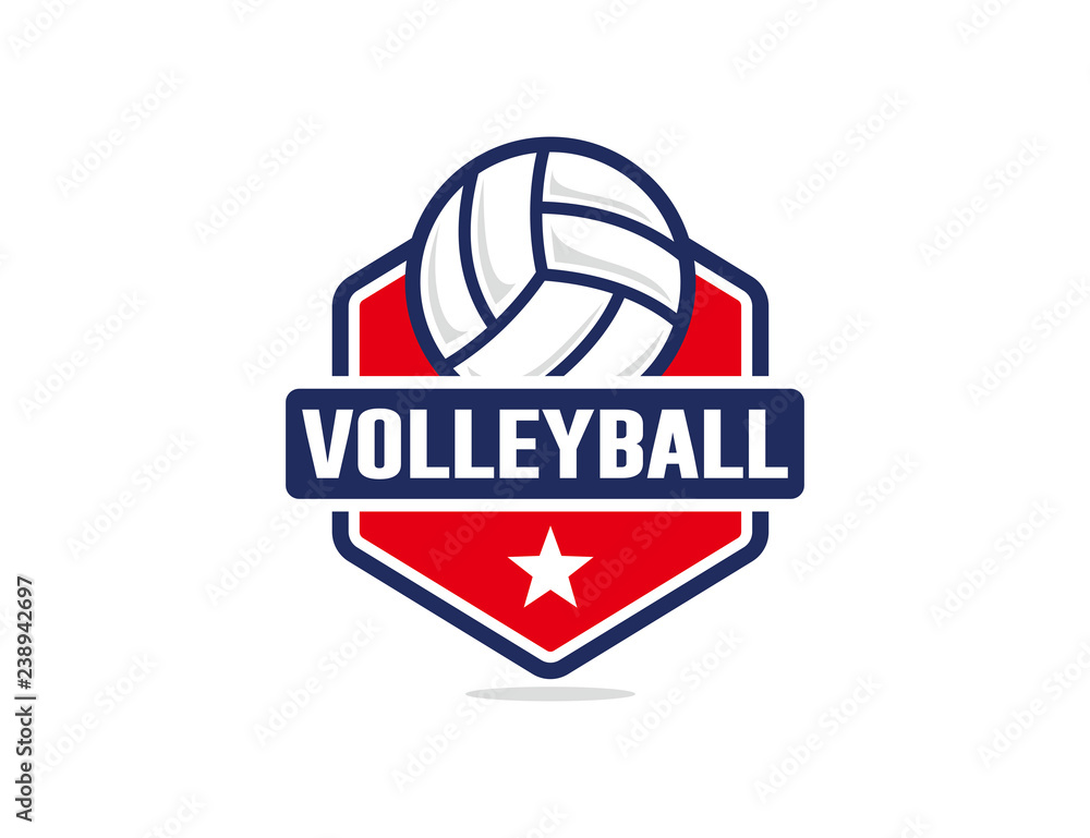 Fototapeta premium Volley ball logo template