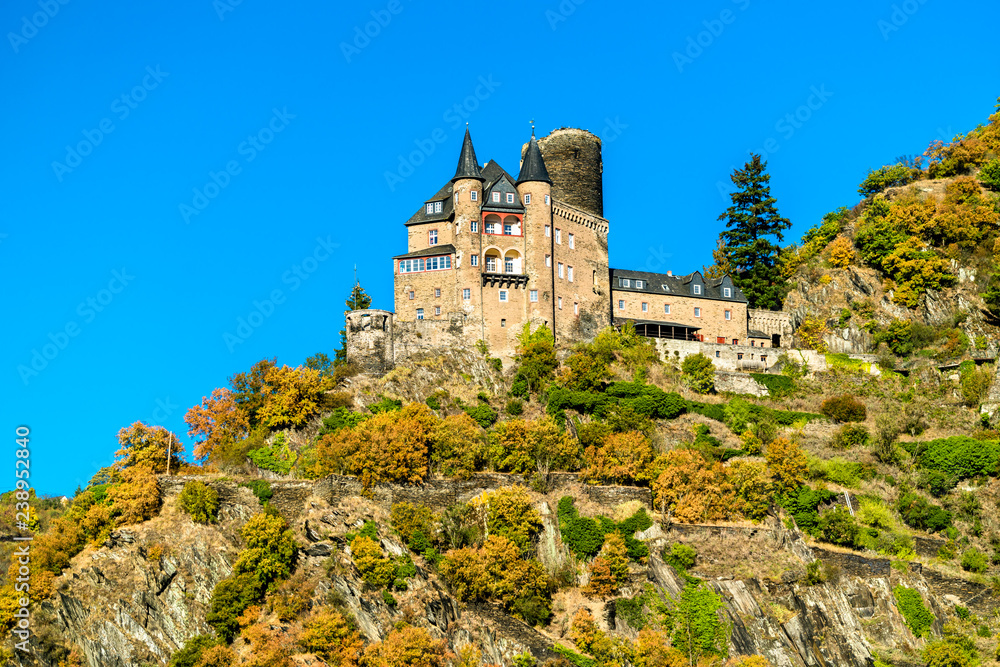 Katz Castle in the Rhine Gorge, Germany