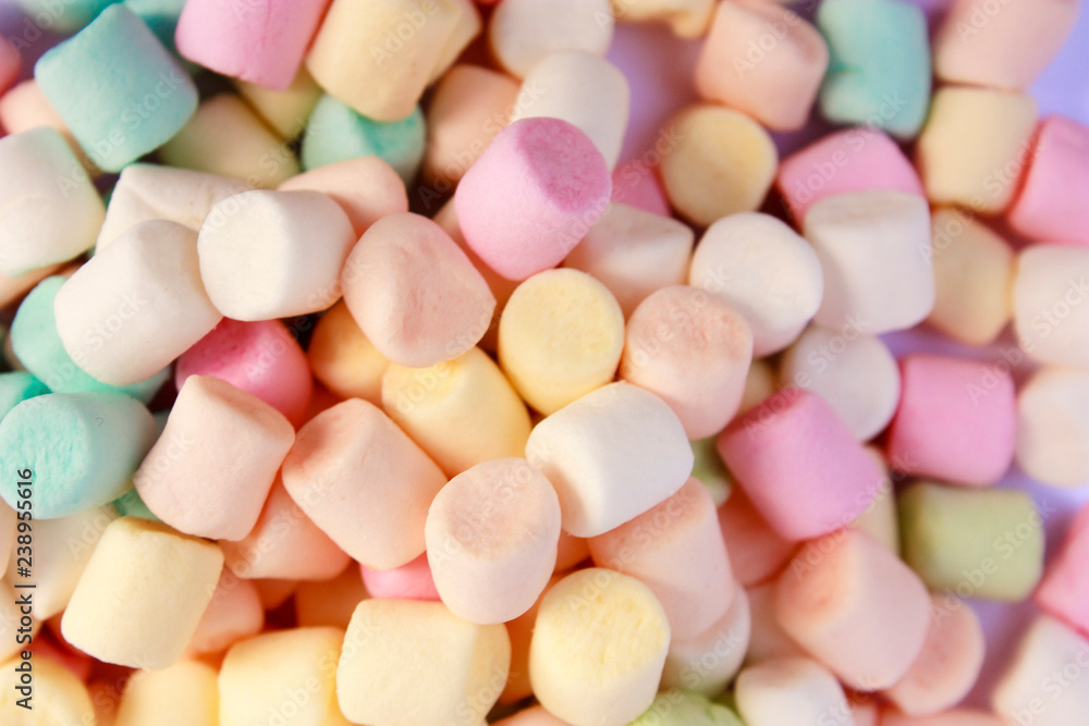 Mini colourful marshmallows Mini colourful marshmallows
