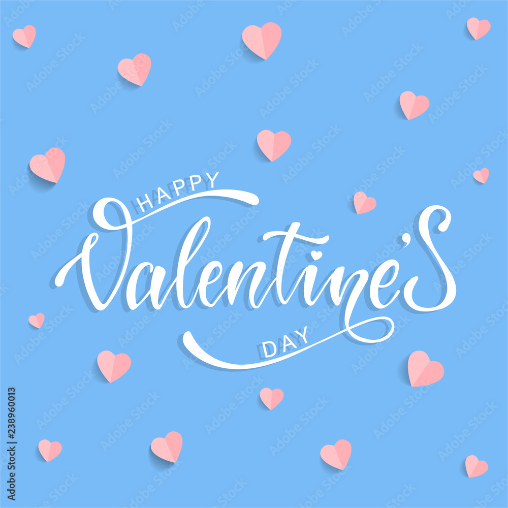 Happy Valentine's Day poster, banner, greeting card design