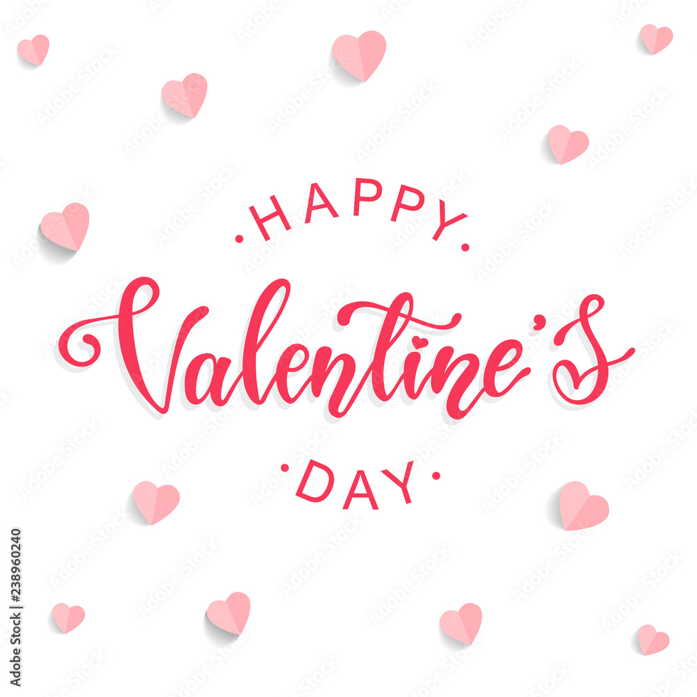 cute happy Valentines day card, poster, banner