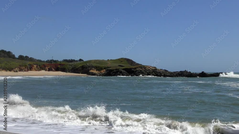The Pacific Ocean at Half Moon Bay State Beach, Santa Cruz County, California, USA, 2018 The Pacific Ocean at Half Moon Bay State Beach, Santa Cruz County, California, USA, 2018