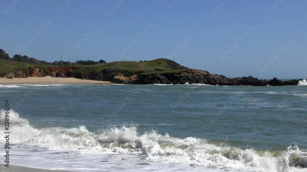 The Pacific Ocean at Half Moon Bay State Beach, Santa Cruz County, California, USA, 2018 The Pacific Ocean at Half Moon Bay State Beach, Santa Cruz County, California, USA, 2018