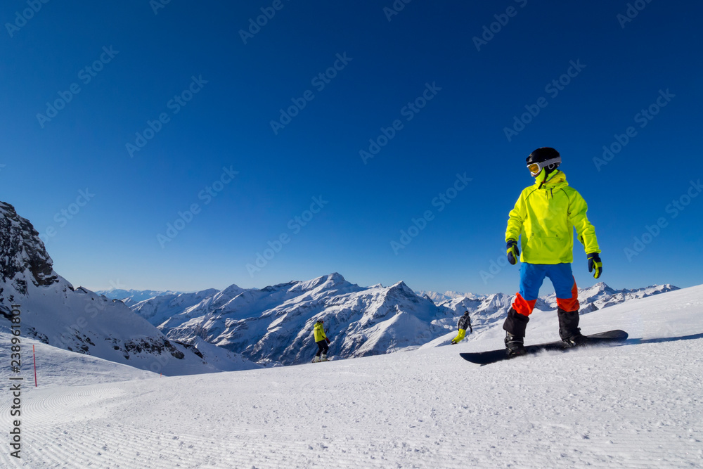 Snowboarder on a slope