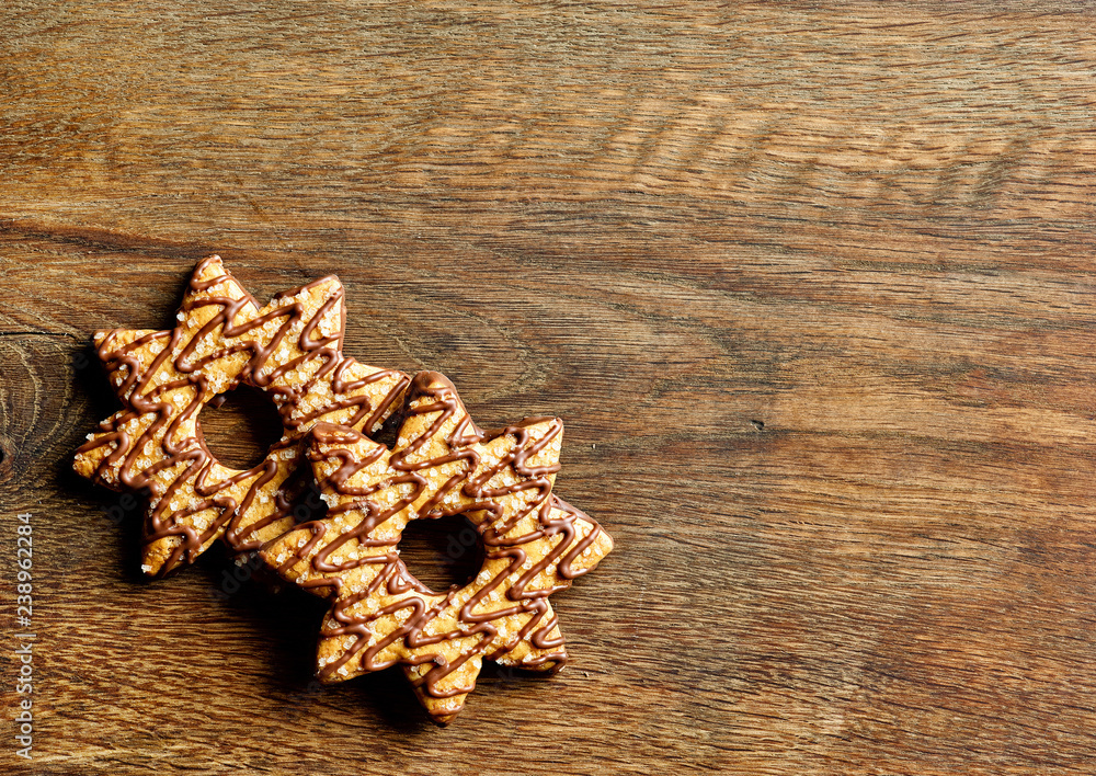 christmas cookies decorated with chocolate christmas cookies decorated with chocolate