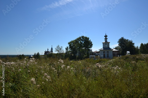 old modest church on the banks of the river colva photo