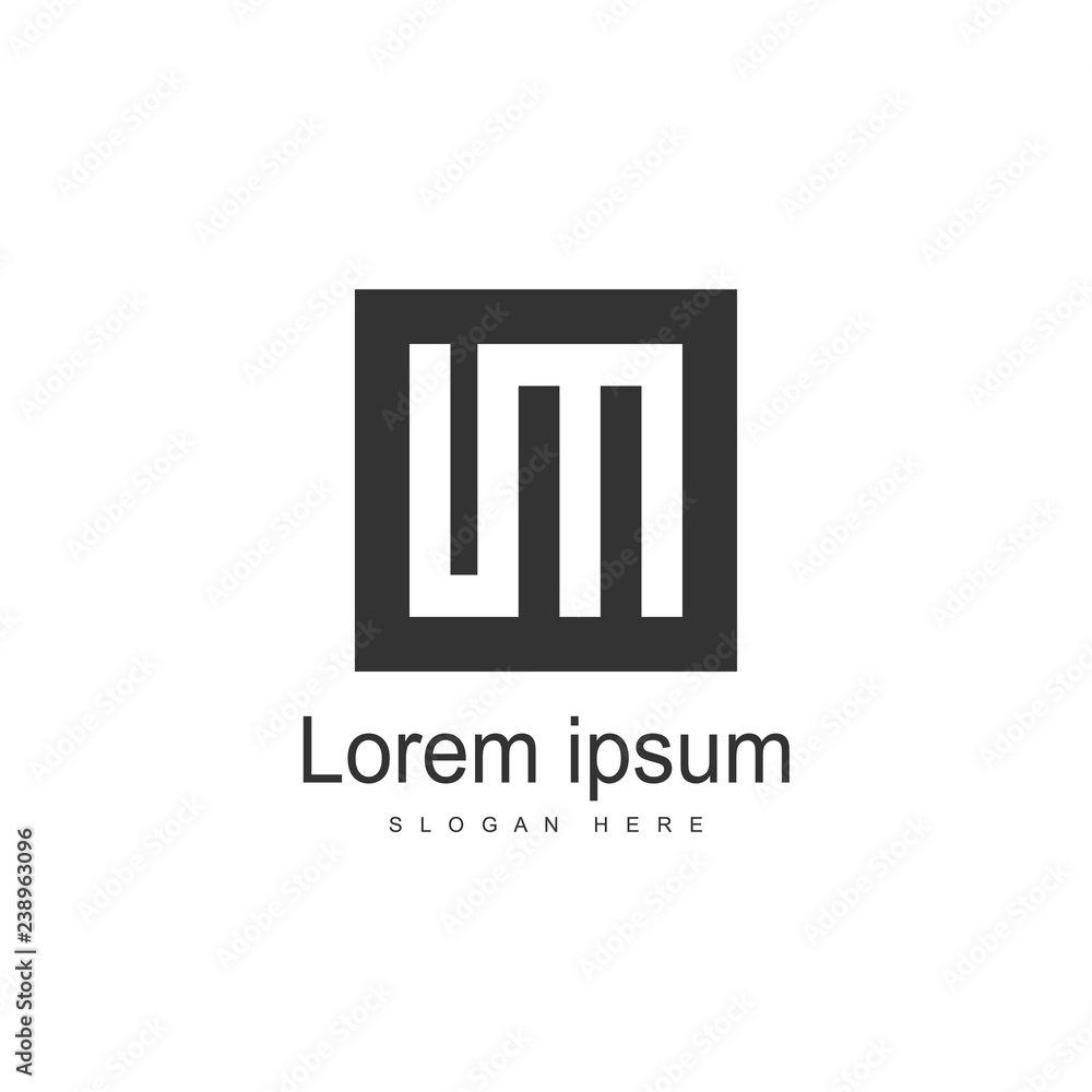 Initial Letter IM Logo Template Design. Minimalist letter logo design