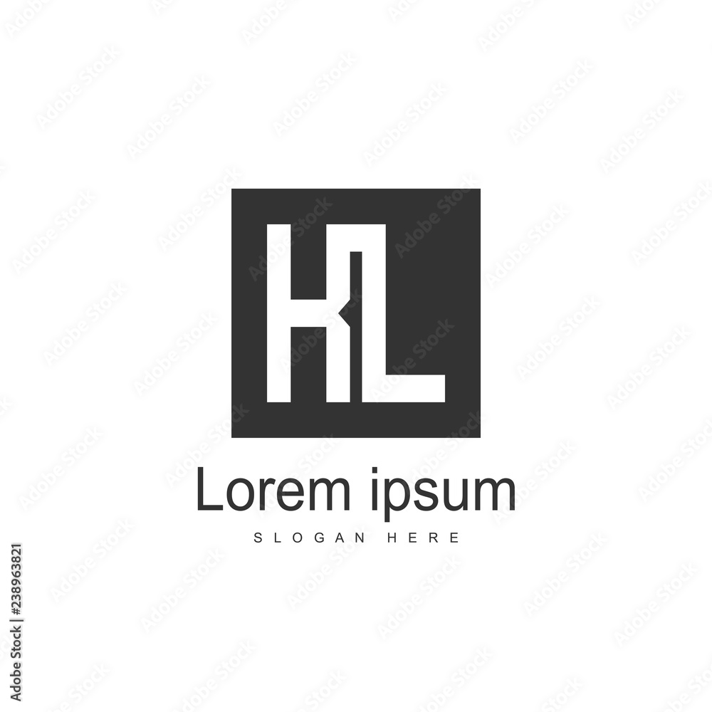 Initial Letter KL Logo template design. Minimalist letter logo Initial Letter KL Logo template design. Minimalist letter logo