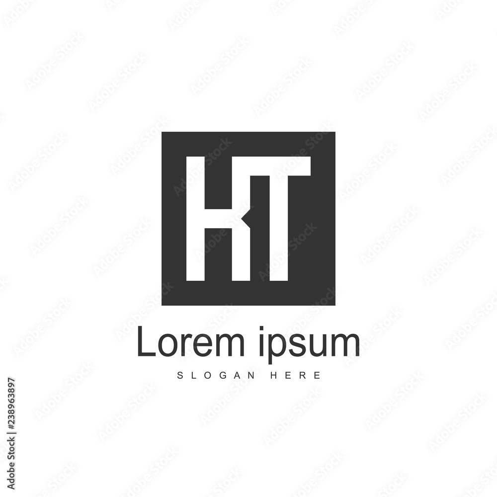 Initial Letter KT Logo template design. Minimalist letter logo Initial Letter KT Logo template design. Minimalist letter logo
