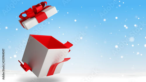 open christmas present 3d i...