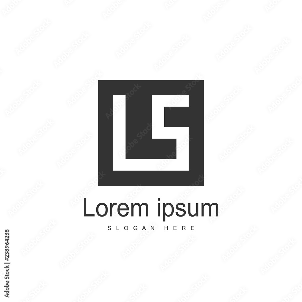 Initial Letter LS Logo template design. Minimalist letter logo Initial Letter LS Logo template design. Minimalist letter logo