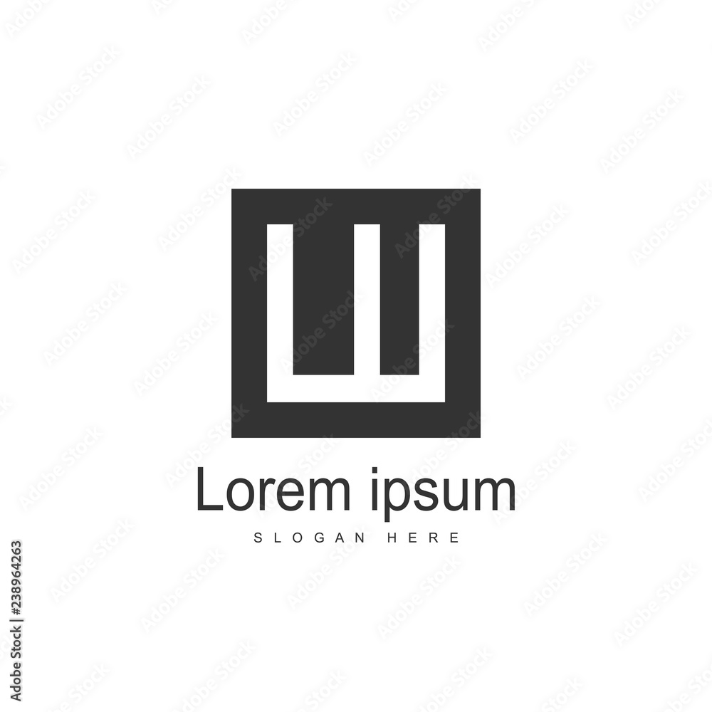 Initial Letter LU Logo template design. Minimalist letter logo