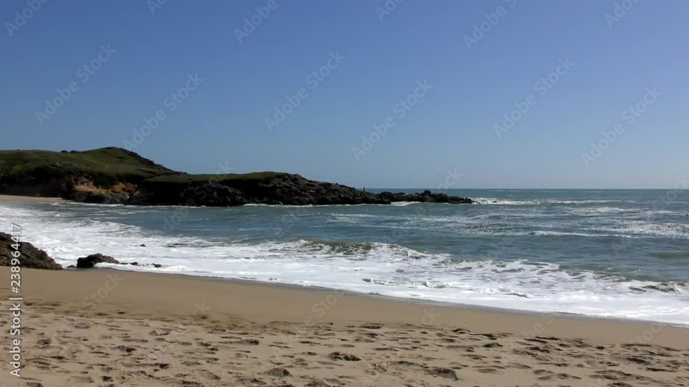 The Pacific Ocean at Half Moon Bay State Beach, Santa Cruz County, California, USA, 2018 The Pacific Ocean at Half Moon Bay State Beach, Santa Cruz County, California, USA, 2018