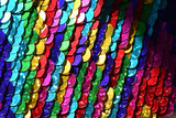 close up on  shining rainbow colors sequins
