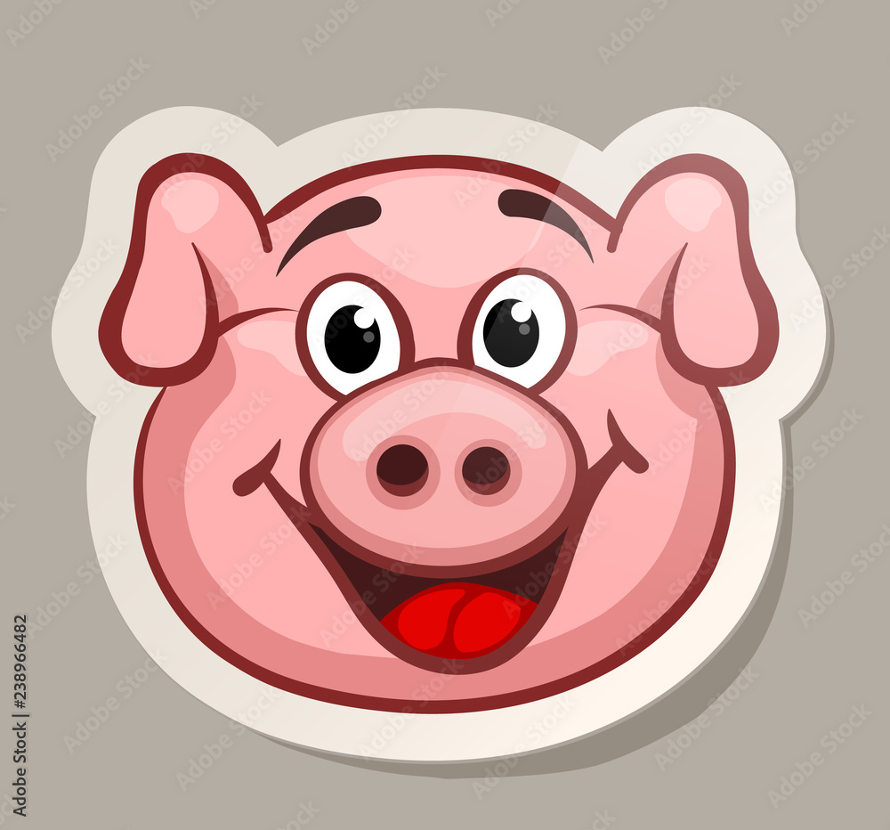 Smile pig sticker Smile pig sticker