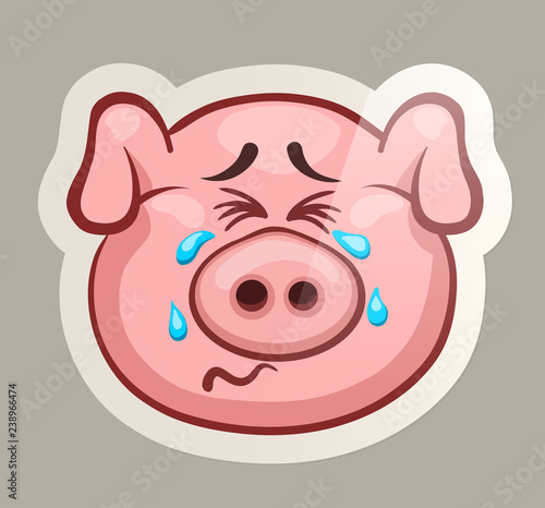 Weep pig sticker