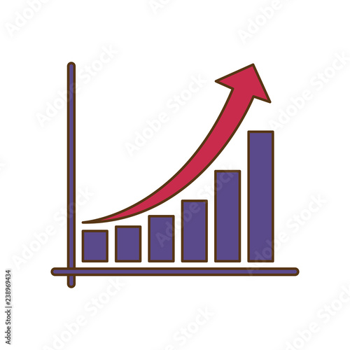 graph with arrow isolated icon